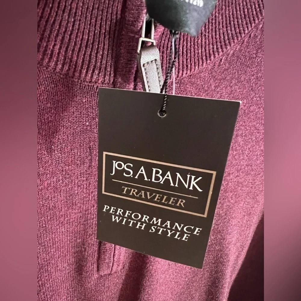 COPY - Jos A Banks Men’s Merino Wool 1/4 Zip Pullover. Size XL